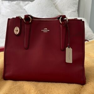 Coach Burgundy Leather Satchel